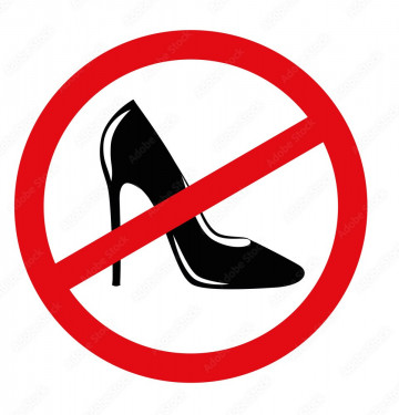 hochhackige Schuhe verboten2