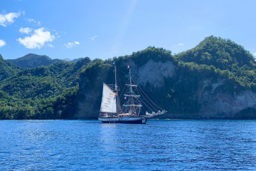 Florette anchored in the Caribbean 